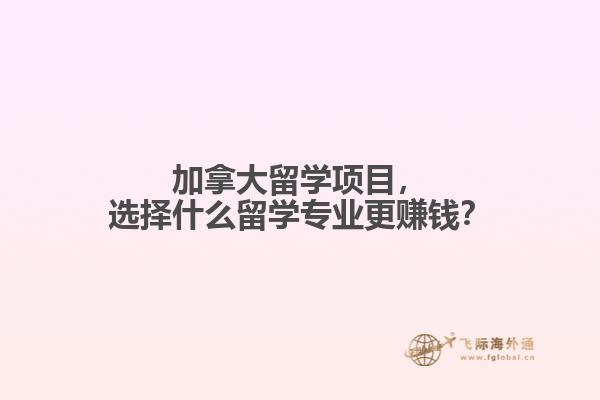 加拿大留學(xué)項目，選擇什么留學(xué)專業(yè)更賺錢？