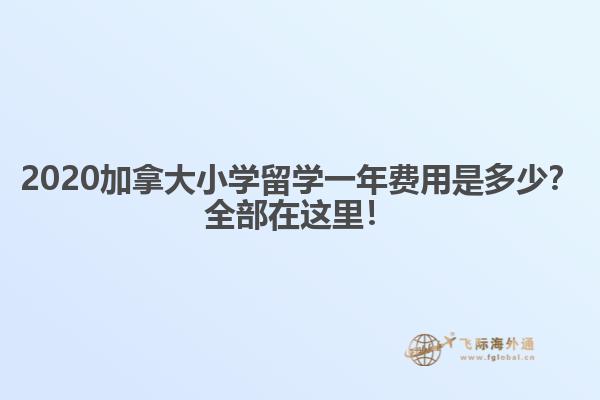 2020加拿大小學(xué)留學(xué)一年費(fèi)用是多少？全部在這里！