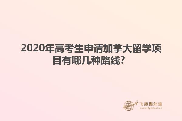 2020年高考生申請(qǐng)加拿大留學(xué)項(xiàng)目有哪幾種路線？