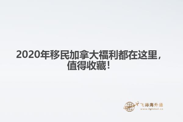 2020年移民加拿大福利都在這里，值得收藏！