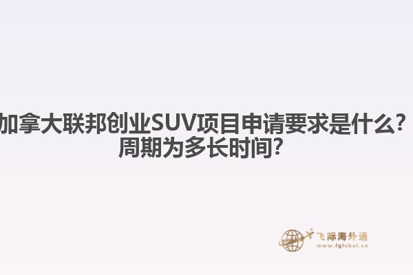 加拿大聯(lián)邦創(chuàng)業(yè)SUV項(xiàng)目申請(qǐng)要求是什么？周期為多長(zhǎng)時(shí)間？