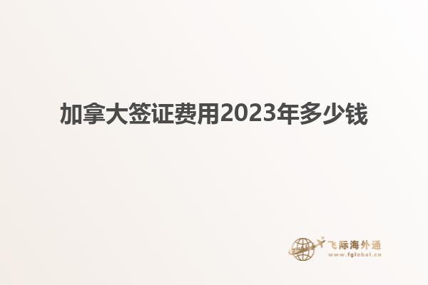 加拿大簽證費(fèi)用2023年多少錢(qián)