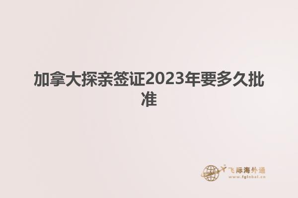 加拿大探親簽證2023年要多久批準