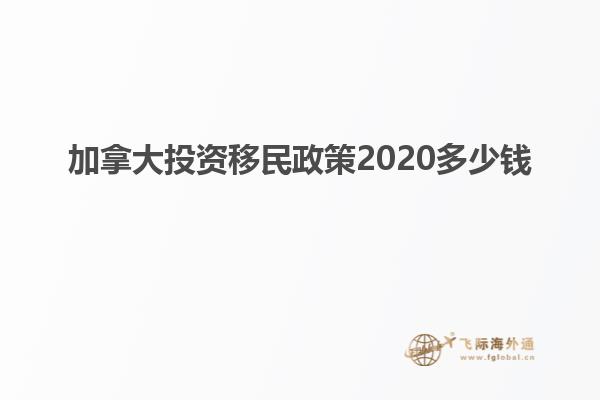 加拿大投資移民政策2020多少錢