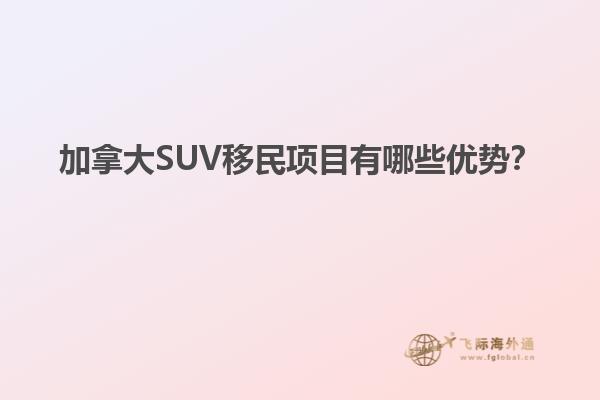 加拿大SUV移民項目有哪些優(yōu)勢？